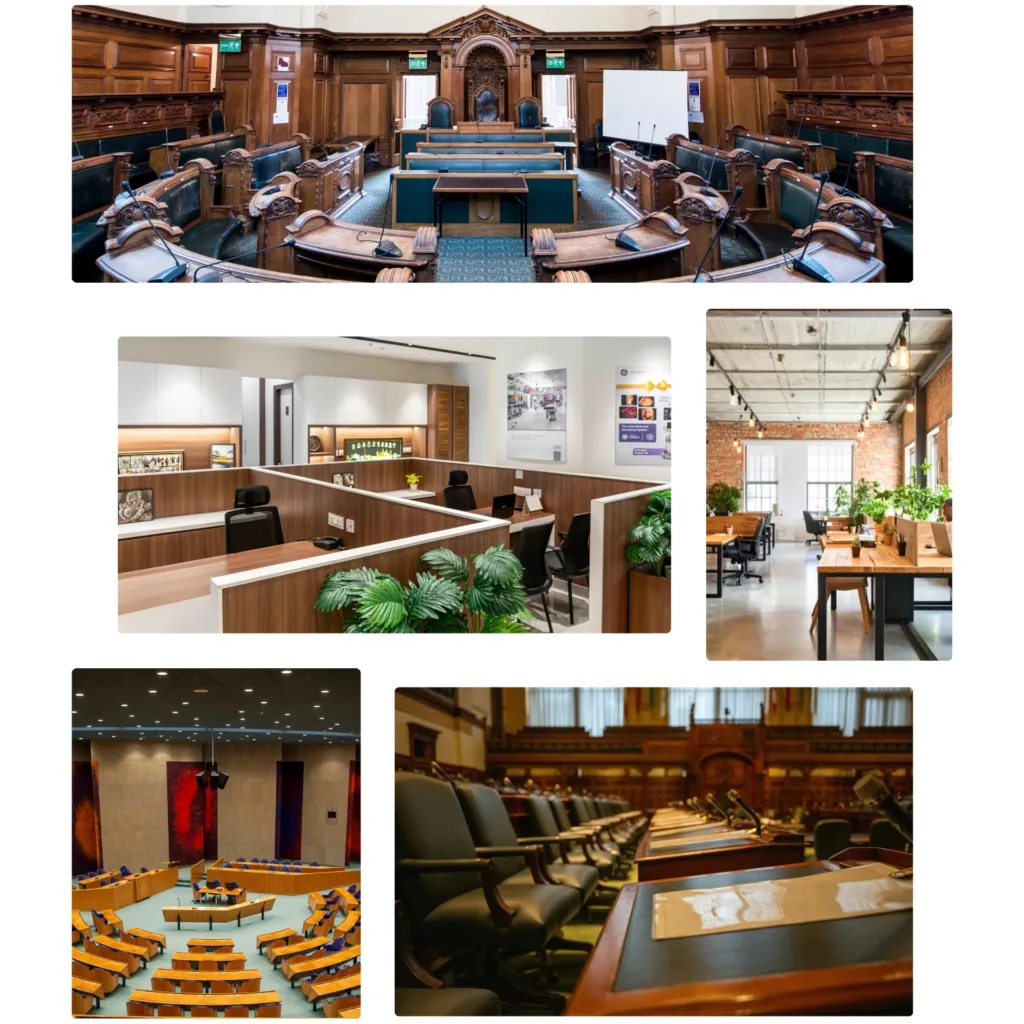 Allestimento sale per la pubblica amministrazione